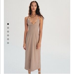 NWOT Zara Blush Backless Spaghetti Strap Dress